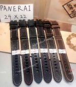 Swiss Quality Replica Panerai Watch Bands w/ White Stitch 24mm